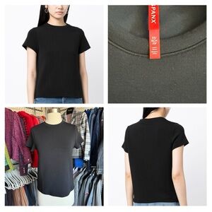 SPANX Black Air Essentials Black T-Shirt